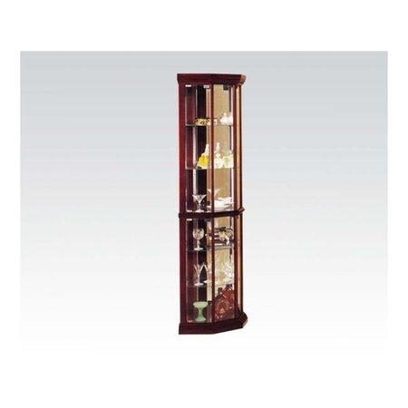 ACME FURNITURE INDUSTRY INC Acme Furniture 02347 Martha Cherry Corner Curio Cabinet in Contemporary Style 2347